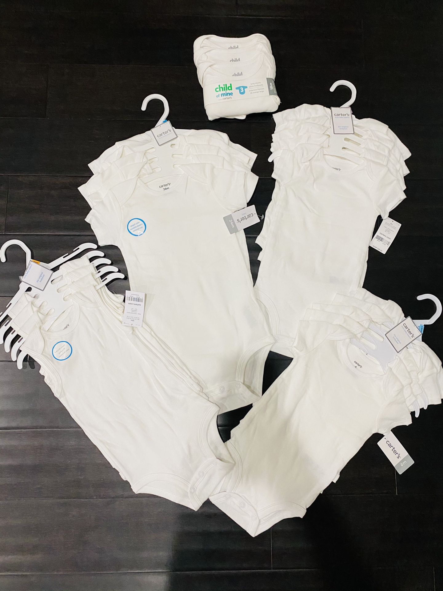 New Carter’s Baby Onesies 6, 9, 12, 18, 24 months