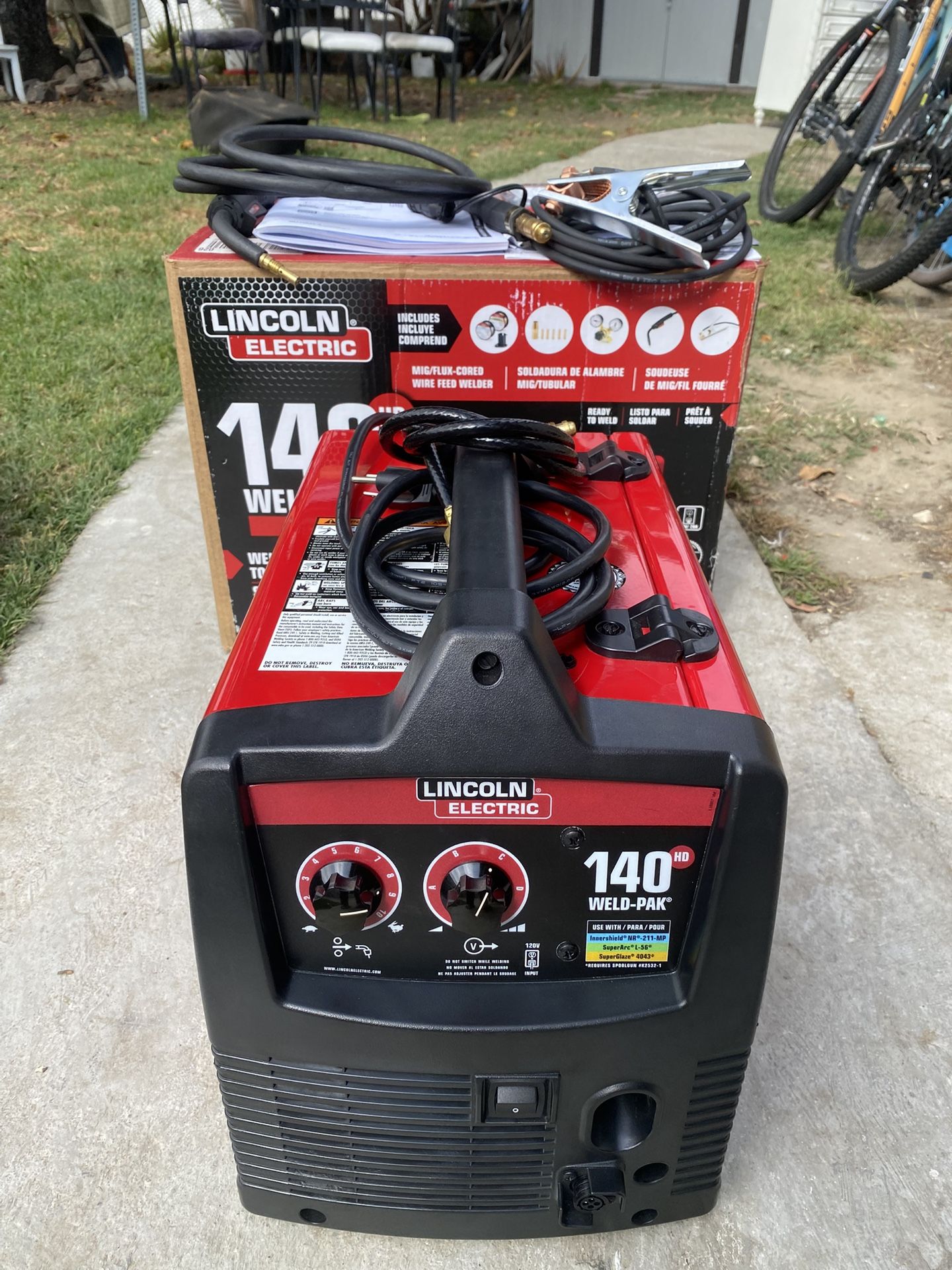 Weld-Pak 140 Amp MIG and Flux-Core Wire Feed Welder, 115V, Aluminum Welder with Spool Gun sold separ