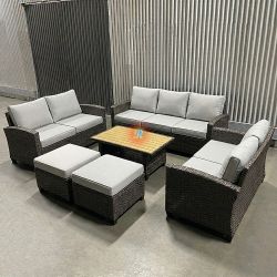 9-Seater Outdoor Sectional Patio Furniture Set