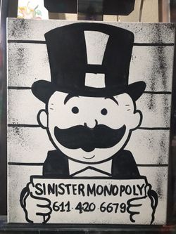 Monopoly money canvas art 16x20