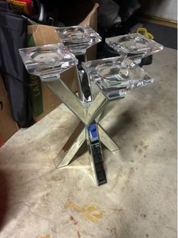 Crystal candle holder stand