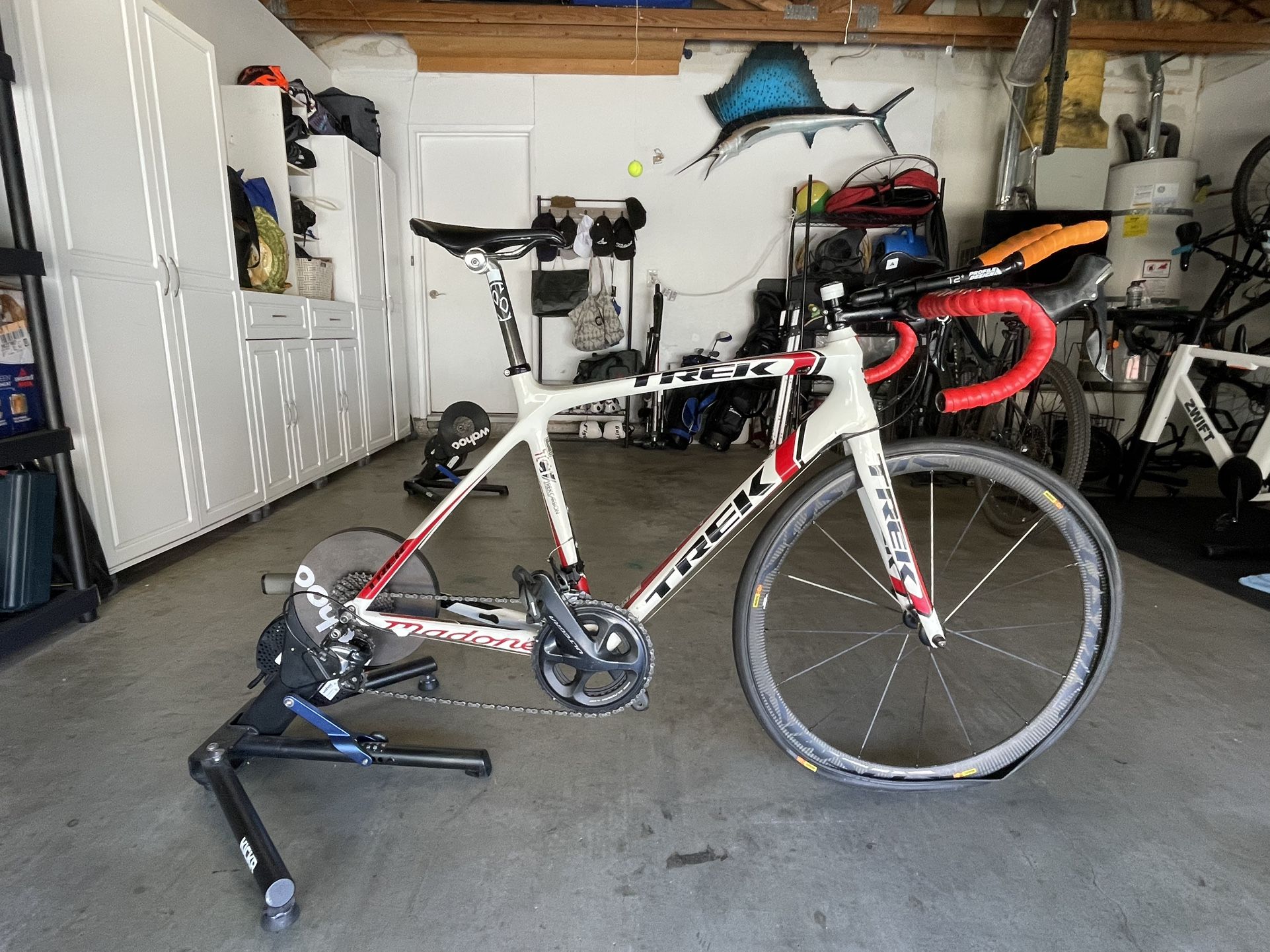 Training Bike With Wahoo kicker