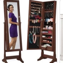 5’ TALL MIRROR JEWELRY CHEST ARMOIRE 47TH AVE. AND DOBBINS IN LAVEEN