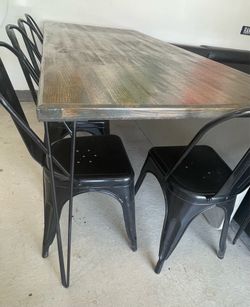 Wood & Metal Table Only