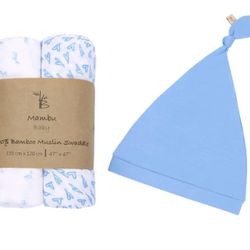 New Extra Soft Baby Bamboo Muslin Swaddle - Breathable Nursing Receiving Blanket from Newborn to Toddler