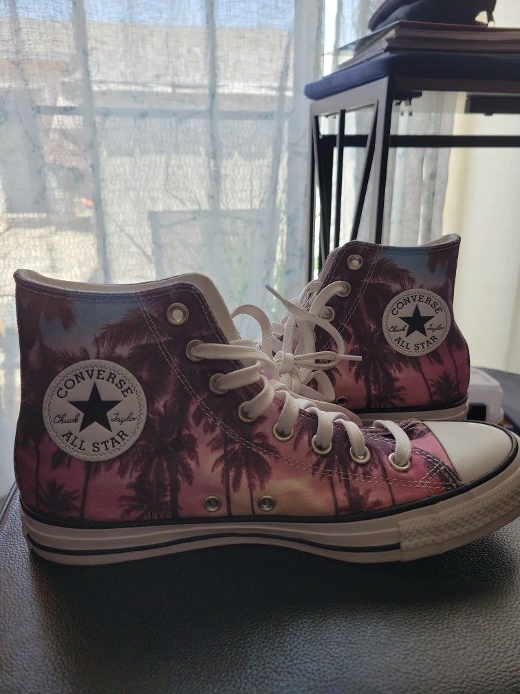 Converse All Star Palm Trees Hightops Size 7 / 9
