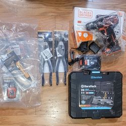Multiple Tools - Drill/Pliers/Outlet Tester/Sockets