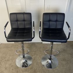 Adjustable Leather Countertop Chairs