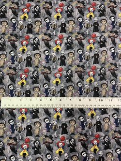 Horror Villains Chibi Fabric By The Yard