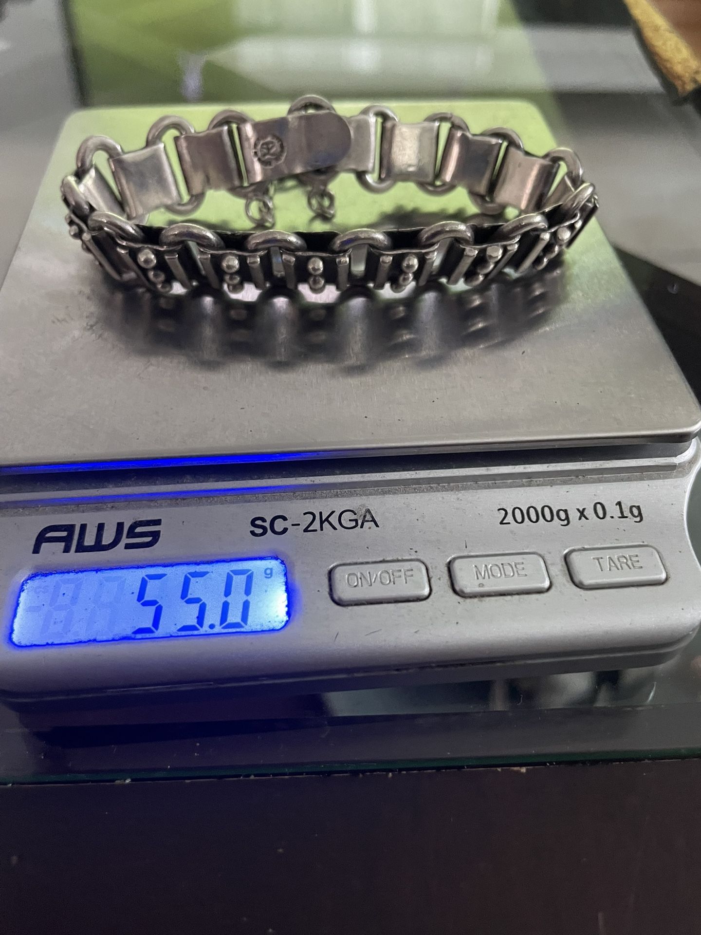 Hector Aguilar Sterling Silver bracelet 7.5 Inches