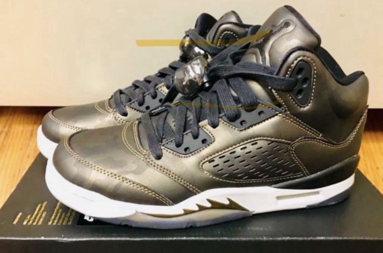 JORDAN RETRO 5 BRONZE CAMO - Limited Edition Size 7Y