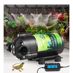 Reptile Mister System, External Timer & 360° Adjustable Nozzle, Humidifier for Reptiles, Amphibians,
