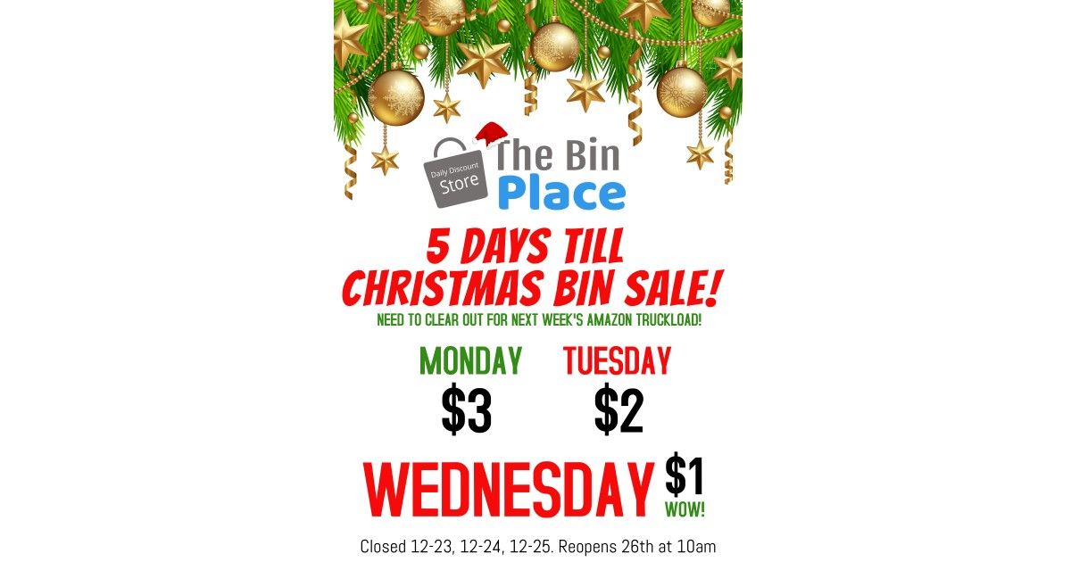 Bin Store Sale