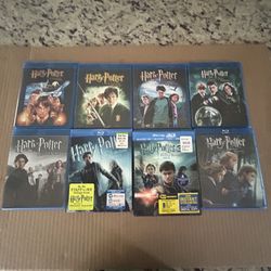“HARRY POTTER”  BLU-RAY COLLECTION LOT: (8).  1 is 3-D! ALL MINT!!!😎