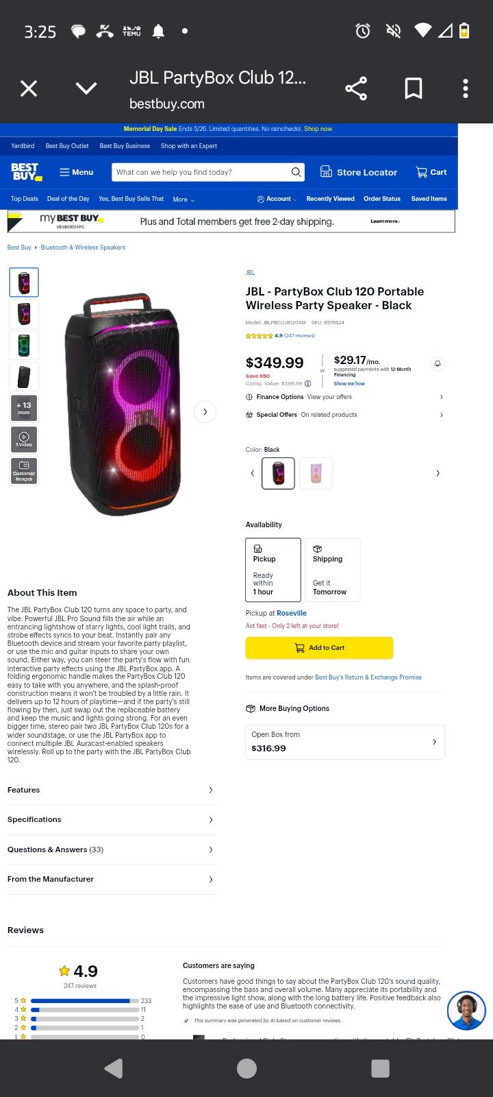 JBL Party Box 120