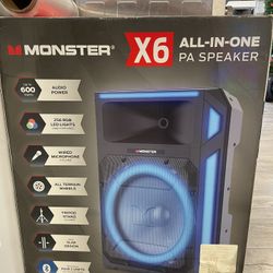 Monster X6 All In One PA Speaker ( Take It Home In Payments/ Llevalo A Casa En Pagos)