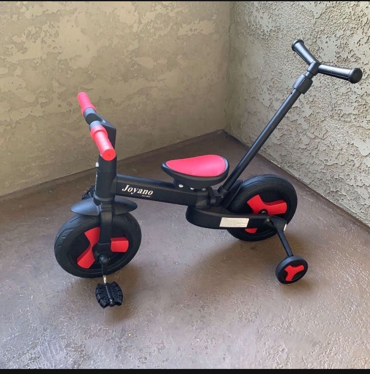 Joyano- 5-in-1 Kids Tricycle/Balance Bike/Push Bike with Pushbar for 2-6 Yrs Kid