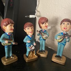 Mini The Beetles Figures/cake topper Bobble Heads
