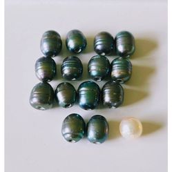Tahitian Pearls Beads for Jewelry Making, 15pcs