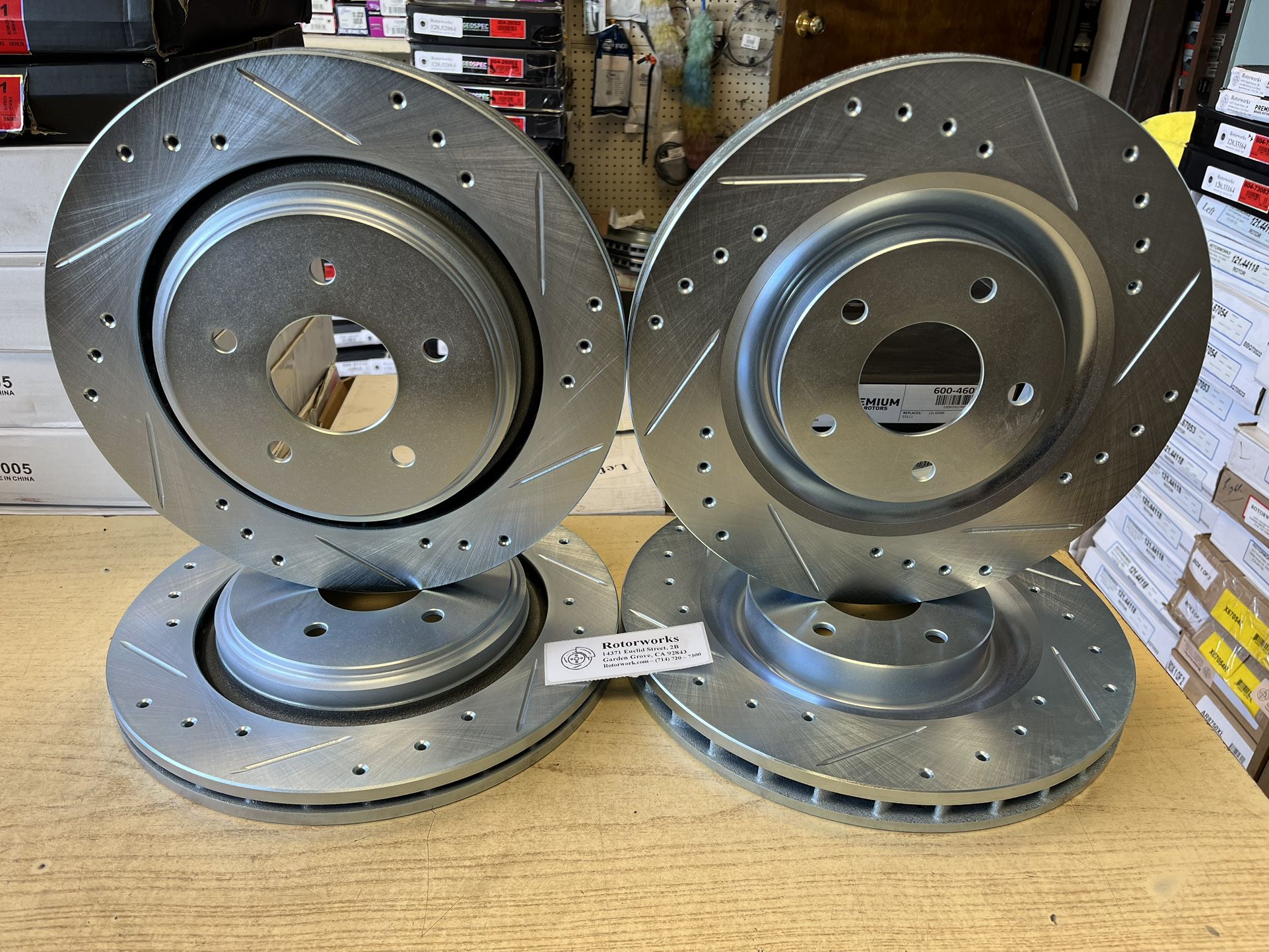 Chevy Corvette 05-13 Z51 Drill Slot Rotors Ceramic Pads
