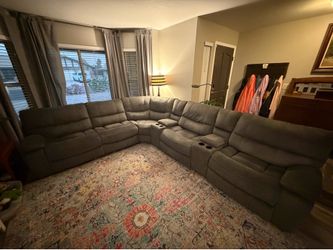 Large Sectional Couch with Power Recliners