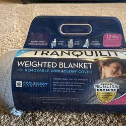 12lb Weighted Blanket Tranquility gray color 