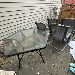 Patio table and chairs