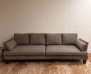 Gray/Taupe Sofa Set — Large Sofa + Loveseat