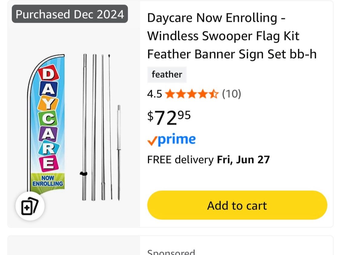 Daycare Banner Sign 15 ft