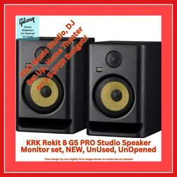 KRK RP8G5 Rokit 8 Gen 5 Studio Monitor Pair - New, Black, Unused