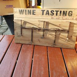 wooden wine rack and box