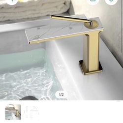 Brushed Gold Bathroom Drink