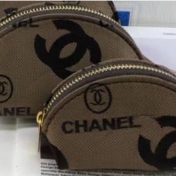 2 Chanel Makeup bag/Wallet  Gld zipper
5 1/2 x 3
4 1/2 x 3