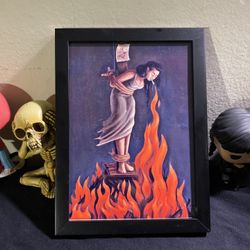 Burning Witch Framed 