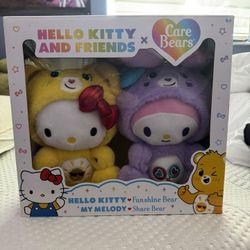 Hello Kitty X Care Bear Plushies