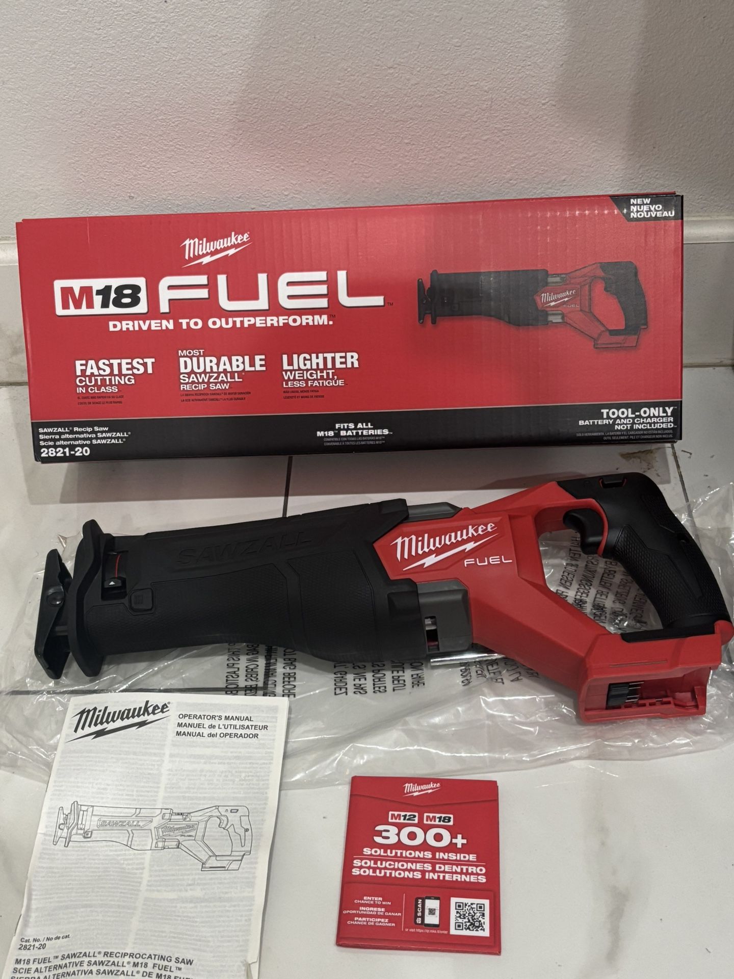 Milwaukee M18 FUEL GEN-2 18V Lithium-Ion Brushless Cordless SAWZALL Reciprocating Saw (Tool-Only)