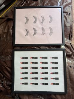 Lipstick And Lashes Wall Art