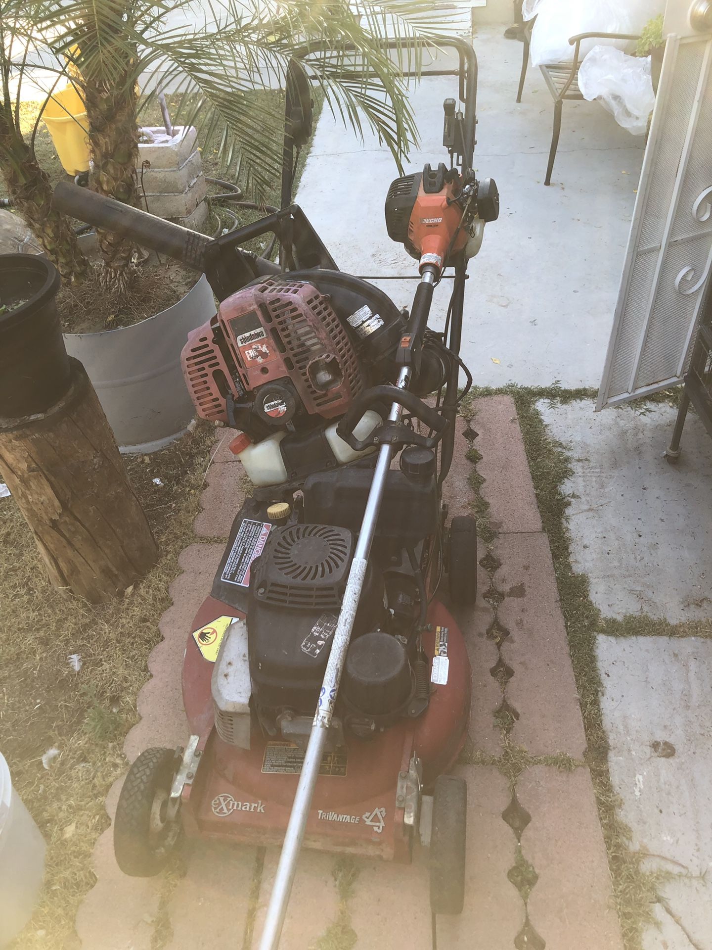 Lawnmower trimmer blower to start a small business it’s a toro with Kawasaki motor and trimmer is Echo and the blower is shindawa working good I don’