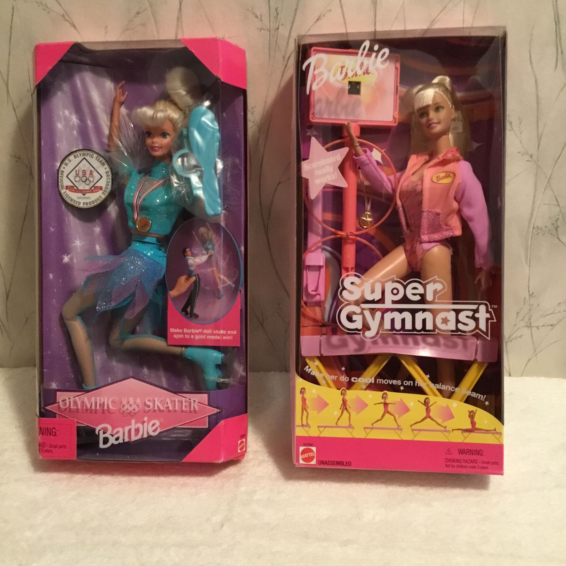 Barbie Olympic Skater #18501 And Barbie Super Gymnast #55290