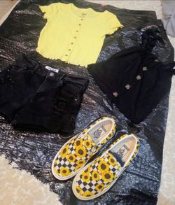 Mixed Clothing & Vans Sneakers Bundle