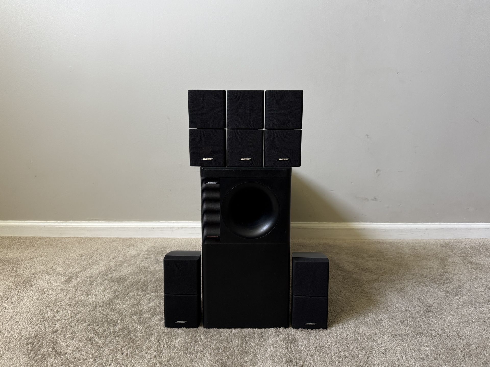 Bose Acoustimass 15 5.1 Home Theater Surround Sound Subwoofer with Double Cube Speaker System