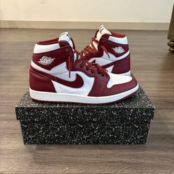 Air Jordan 1 Men's Retro OG High-Artisanal Red Sneakers Size 13
