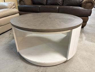 FLEXSTEEL Melody Round Rolling Coffee Table