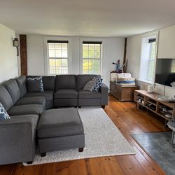 Dark gray wayfair couch