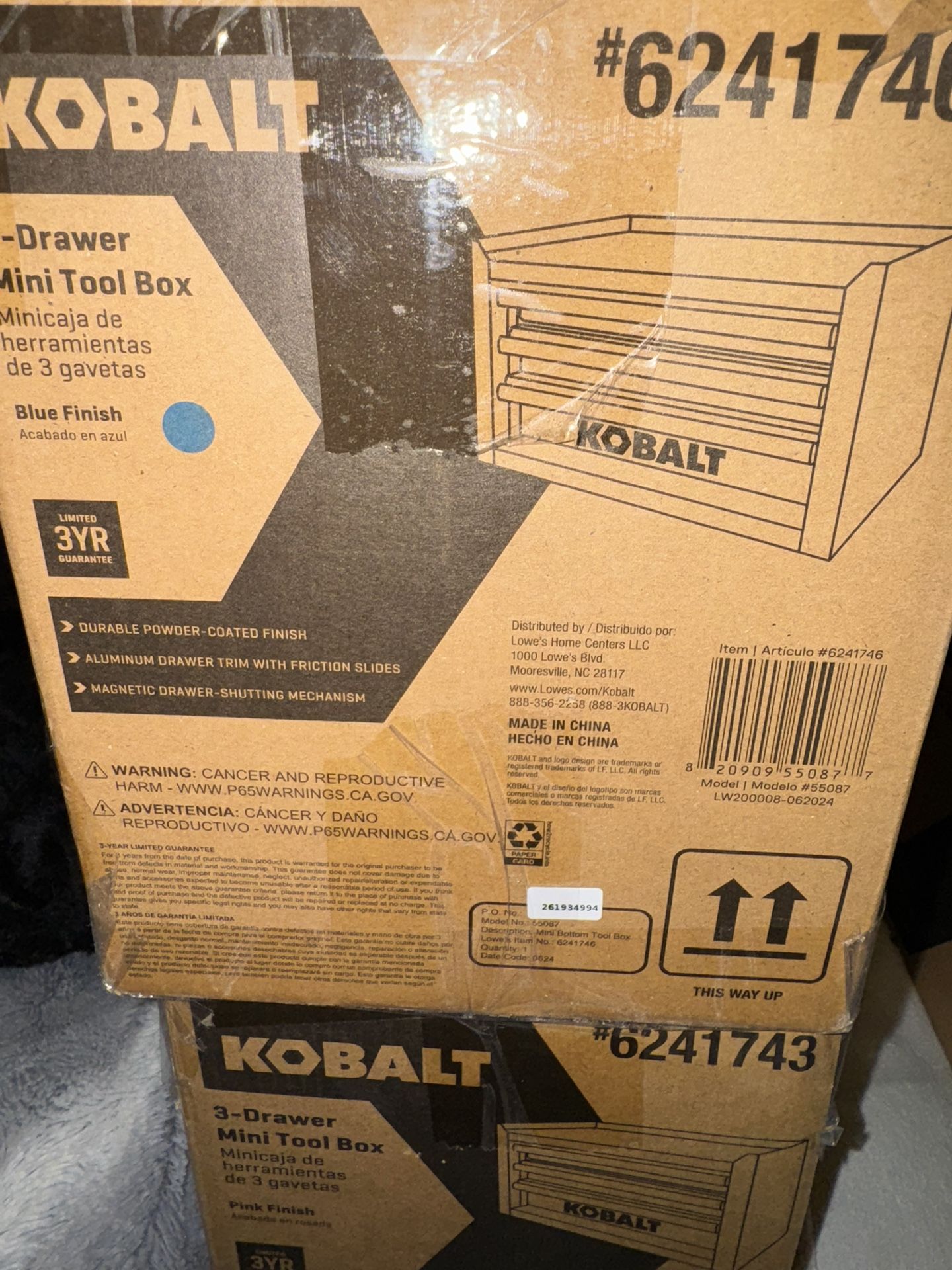 New Kobalt Tool Boxes Top And Bottom Set