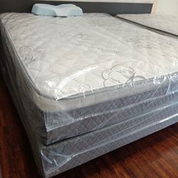 NEW 12” QUEEN PILLOWTOP MATTRESS •SAME DAY DELIVERY 