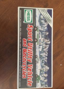 hess sport utility vehicle and motorcycles