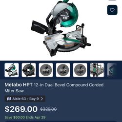 Dual Bevel Corded Miter Saw