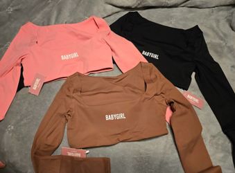 Workout Cropped Long Sleeve Shirts