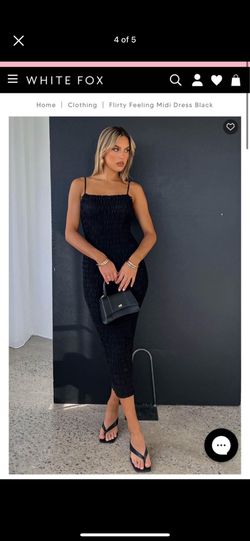 Black Midi Dress - Size Small Tags Attached